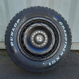 即納 ホワイトレター スタッドレス ジムニー ノマド シエラ タイヤホイール 4本セット ダンロップ グラントレック XS1 215/70R16 LT 100/97N 16インチ LEXXEL SwaGGer
