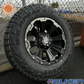 夏タイヤセット JL JK ラングラー タイヤホイールセット 17インチ FALKEN Wildpeak AT03W 265/70R17 285/70R17 レクセルホイール LEXXEL WHEEL DeathRock デスロック ファルケン ワイルドピーク オールテレン 4本セット 1台分