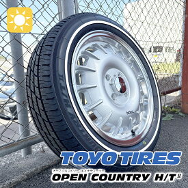 ハイゼットジャンボ／ハスラー／タフト／スペーシアギア等対応 TOYO オープンカントリー HT2 ホワイリボン 15インチ Noel タイヤホイールセット 1台分