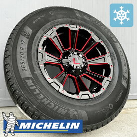 スタッドレス【トヨタ】FJクルーザー スタッドレス タイヤ ホイールセット 17インチ ミシュラン X-ICE SNOW SUV 265/70R17 LEXXEL レクセル DeathRock デスロック