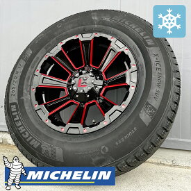 スタッドレス【三菱】パジェロ スタッドレス タイヤ ホイールセット 17インチ ミシュラン X-ICE SNOW SUV 265/70R17 LEXXEL レクセル DeathRock デスロック