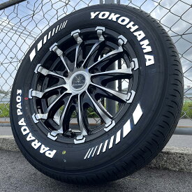 ハイエース 16インチ アルミホイール 6穴139.7 BD12 YOKOHAMA パラダ 215/65R16 ホワイトレター タイヤホイール 4本セット