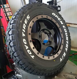 ジムニー 専用 JB23 JB64 16インチ タイヤ ホイール セット Bounty Collection BDX05 トーヨー オープンカントリーRT 185/85R16 ホワイトレター