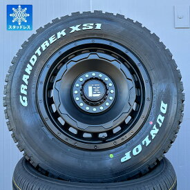 【即納】デリカD5 エクストレイル アウトランダー RAV4 アルファード ステップワゴン プリウスα クロスロード スタッドレス タイヤホイールセット 16インチ レクセル スワッガー ダンロップ グラントレック XS1 215/70R16 LT 100/97N ホワイトレター