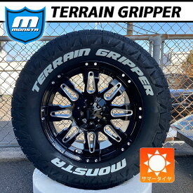 【売切り】ハイラックス サーフ プラド FJクルーザー サマータイヤ 17インチ モンスタ テレングリッパー 265/70R17 265/65R17 ホワイトレター タイヤホイールセット 4本セット LEXXEL Balano バレーノ