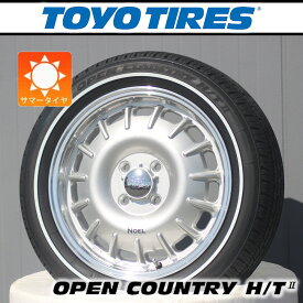 【車種】ハイゼットジャンボ ハスラー タフト デリカミニ ウェイク スペーシアギア｜TOYO OPENCOUNTRY HT2 165/60R15 165/65R15 15インチ タイヤホイールセット ホワイリボン 1台分 Noel