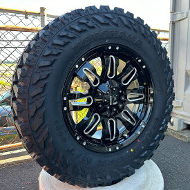 プラド ハイラックス FJクルーザー H3 タイヤホイールセット 17インチ Balano YOKOHAMA ジオランダー MT 265/65R17 265/70R17 285/70R17 タイヤホイール 4本セット オフロード系