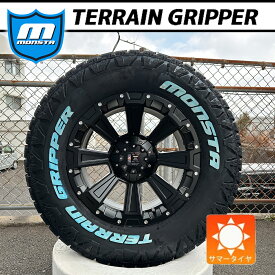 【車種】ハイラックス サーフ プラド FJクルーザー パジェロ H3｜17インチ モンスタ テレングリッパー 265/70R17 265/65R17 ホワイトレター LEXXEL DeathRock タイヤホイールセット 新品 4本セット
