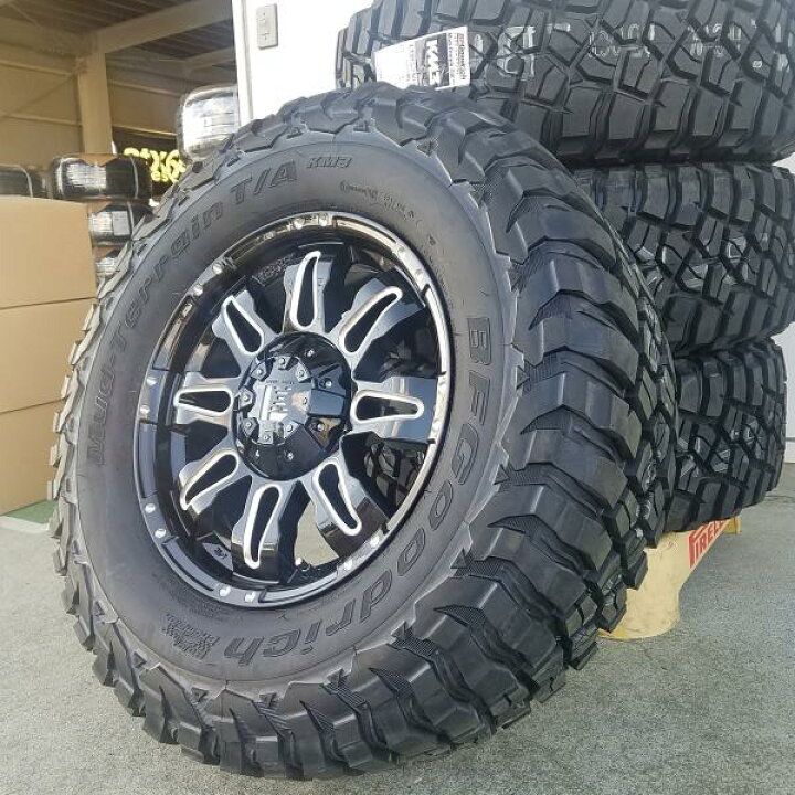 ジープ Mud Rockホイール4本セットタイヤ付きコマンダー、チェロキー