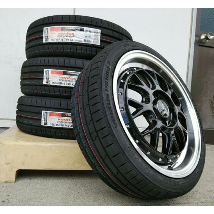 楽天市場】165/45R16 軽自動車用タイヤホイールセット 16インチ BD00 
