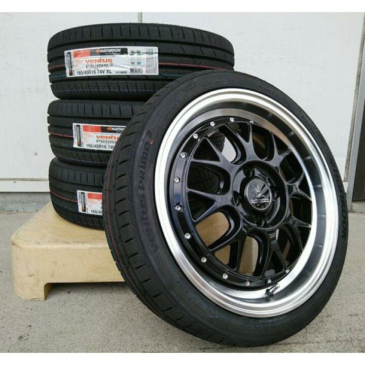 楽天市場】165/45R16 軽自動車用タイヤホイールセット 16インチ BD00 