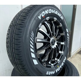 ハイエース200系 タイヤホイールセット YOKOHAMA PARADA ホワイトレター 215/65R16 車検対応 バン規格適合 16インチ BD12 4本セット 1台分