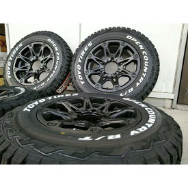 ジムニー 5本セット（背面用付き） Jimny JA11 JA12 JB23 JB64 トーヨー オープンカントリーRT 185/85R16 ホワイトレター タイヤホイールセット BDX08