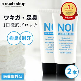 2個セット【医薬部外品】 ワキガ クリーム 足 臭い 消臭 制汗剤 汗 デオドラント NOI 薬用 デオドラントクリーム モーニオングデオ 50g 大容量 制汗 消臭クリーム 汗 止める ゆうパケット 送料無料