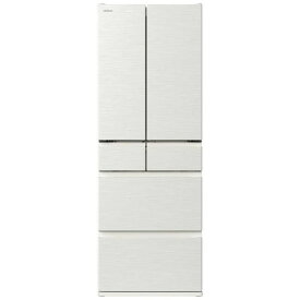 冷蔵庫(401〜500L) 日立 ピュアホワイト 6ドア 485L フレンチドア(観音開き) Hタイプ まんなか冷凍 ひろin冷凍プラス 幅65cm R-H49X-W