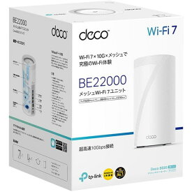 無線ラン 無線LAN アダプター TP-LINK BE22000 Wi-Fi 7(be) 11520+8640+1376Mbps IPv6 トライバンド対応 Wi-Fiルーター 1パック WAN Deco BE85(1パック)