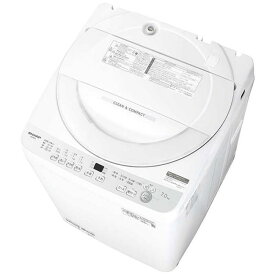 洗濯機(全自動 6.1kg〜8kg) 洗濯機 縦型 全自動洗濯機 シャープ 全自動洗濯機 洗濯7.0kg シルバー系 ES-GE7J-S