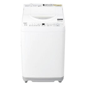洗濯機(全自動 〜6.0kg) 洗濯機 縦型 一人暮らし ひとり暮らし シャープ ホワイト系 洗濯乾燥機 洗濯6.5kg/乾燥3.5kg＠53075 ES-TX6J-W