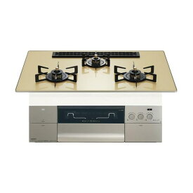 ノーリツ ガスコンロ N3S25PWASFSTEC LP 【プロパンガス】 PROGRE プログレ ビルトインコンロ 75cm シャンパンゴールドガラストップ ガス コンロ