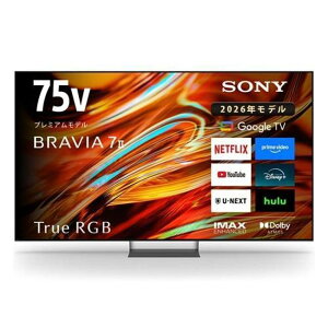 �\�j�[ �e���r66�^�ȏ� K-75XR70M2 �u���r�A RGB Mini LED�t���e���r BRAVIA 7 II XR70M2 75V�^ 4K�Ή� 4K�`���[�i�[���� �e���r TV