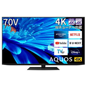 �e���r66�^�ȏ� �e���r TV �V���[�v 4K�t���e���r EN1/EN2���C�� 70V�^ AI���掿���{��N-Black�p�l������ 4T-C70EN1