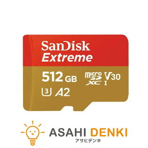 [J[h TfBXN SanDisk Extreme microSDXC UHS-IJ[h[Class10 /512GB] SDSQXAV-512G-JN3MD