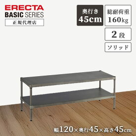 【30％OFF】【正規代理店】エレクターシェルフ ヴィンテージエディション ソリッドシェルフ スチール製 幅120 奥行45 高さ45cm ローボード テレビ台 ビンテージ レトロ おしゃれ ERECTA 今すぐ