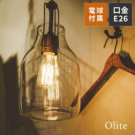 【ポイント10倍！4日20:00〜11日01:59まで】インターフォルム ペンダントライト オリテ 1灯 天井照明 ガラスシェード 三角錐型 丸型 ボトル型 透明 E26球付属 interform Olite LT-1608 送料無料