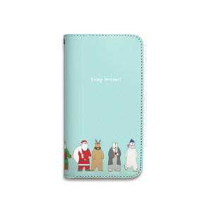 スマホケース 全機種対応 手帳型 携帯ケース ベルトなし マグネットなし しろくま 冬 ハート 雪 クリスマス かわいい おもしろ スマートフォン iPhone17 iPhoneAir 16e 15 14 Pro Max Plus mini SE2 13 12 SE3 X