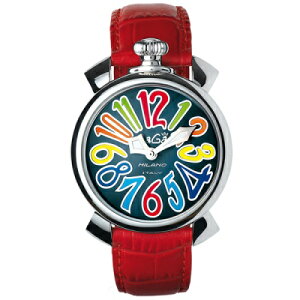 GAGAMILANO5020.2MANUALE40MMガガミラノマヌアーレ40ユニセックスクオーツ腕時計レザーステンレスレッド×マルチ