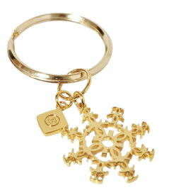 CHANEL HOLIDAY SNOW-CHARMシャネル ホリデー スノーロゴチャーム 社外品 キーリングノベルティ メタル ゴールド※ラッピング不可商品※ネコポス配送 (ポスト投函) (代引・日付/時間指定は有料送料)