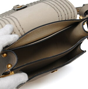 Chloe3S1219-H68-B79SACSPORTEEPAUHUDSONクロエショルダーバッグレザーモッティグレー×ゴールド※取寄品