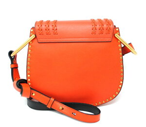 Chloe3S1219-H68-NJRSACSPORTEEPAUHUDSONクロエショルダーバッグレザーセピアレッド×ゴールド※取寄品
