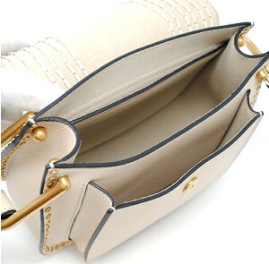Chloe3S1219-H68-B9ESACSPORTEEPAUHUDSONクロエショルダーバッグレザーアブストラックホワイト×ゴールド※取寄品