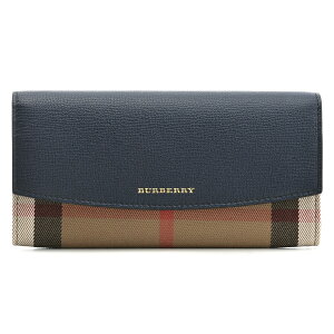 BURBERRY3992894-NAVYバーバリー二折長財布キャンバス×レザーネイビー