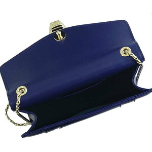BVLGARI281225ブルガリショルダーバッグレザーロイヤルサファイア×ゴールド※取寄品