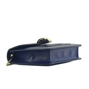 BVLGARI281225ブルガリショルダーバッグレザーロイヤルサファイア×ゴールド※取寄品