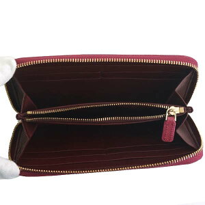 BVLGARI286311ブルガリラウンドファスナー長財布レザーヘザーアメジスト×ゴールド※取寄品