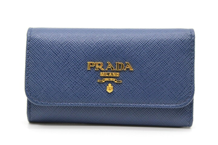 楽天市場】PRADA 1PG222SAFFIANO METAL BLUETTEプラダ 6連キーケース  