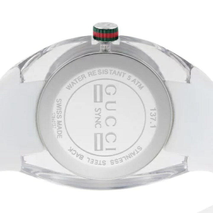 楽天市場】GUCCI YA137102A WHITESYNC WATCHグッチ シンク メンズ 