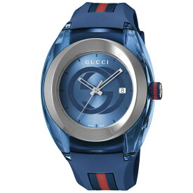 GUCCI YA137104A BLUESYNC WATCHグッチ シンク メンズ腕時計スイス製 クォーツ ラバーベルトブルー※取寄品