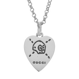 GUCCI 455540-J8400-0701GHOSTグッチゴースト モチーフペンダント・ネックレスSILVER 925/スターリングシルバーシルバー×ブラック