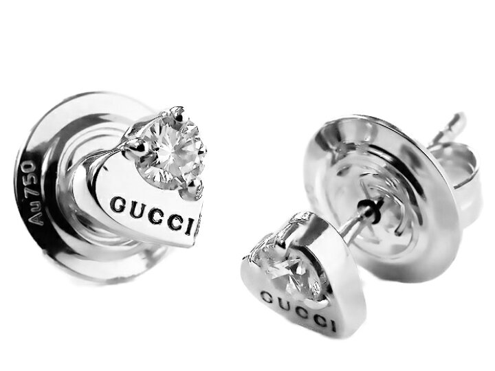 楽天市場】GUCCI 272770-J8540-9066TRADEMARK DIAMOND PIERCEWHITE 