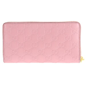 GUCCI409342-CWC1G-5808グッチラウンドファスナー長財布マイクログッチシマレザーピンク×ライトゴールド