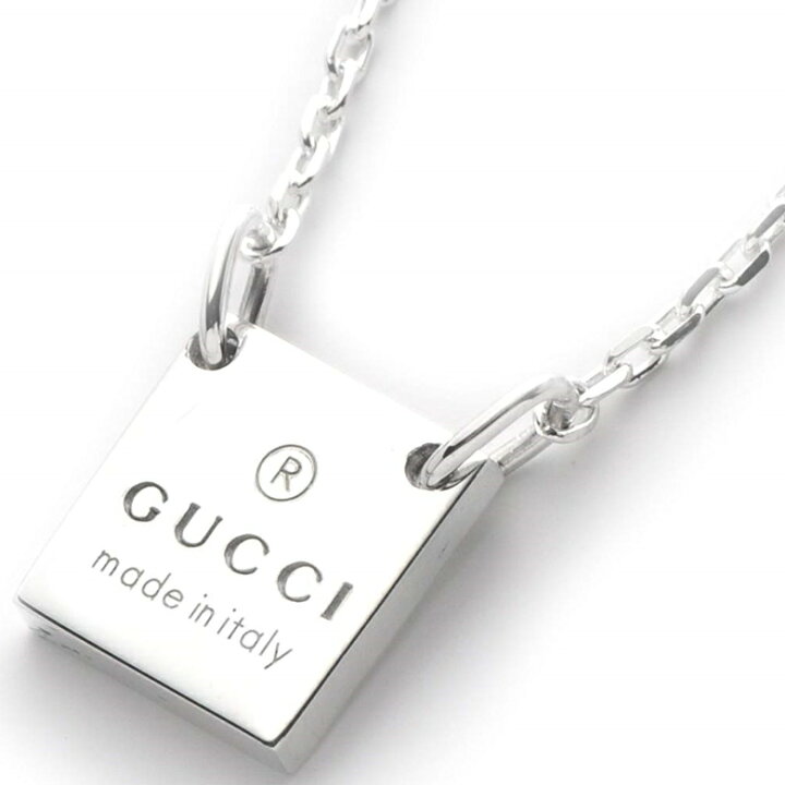 楽天市場】GUCCI 223514-J8400-8106SILVER NECLACE MADE IN ITALY 
