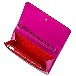 ChristianLouboutin1165076-P110クリスチャンルブタンストラップ付長財布レザーインディアンローズ×レッド