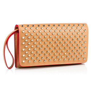 ChristianLouboutin1165076-C148クリスチャンルブタンストラップ付長財布レザーBISCUIT×GOLD