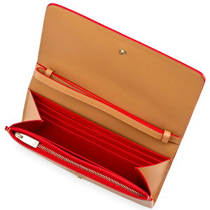 ChristianLouboutin1165076-C148クリスチャンルブタンストラップ付長財布レザーBISCUIT×GOLD