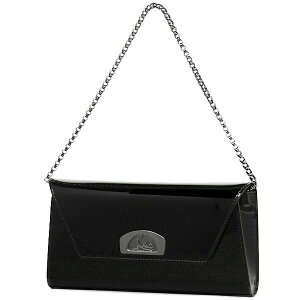 ChristianLouboutin1165007-BK01VERO-DODATCLUTCHBAGクリスチャンルブタンショルダーバッグチェーン付クラッチバッグパーティーバッグパテントカーフブラック×シルバー×レッド