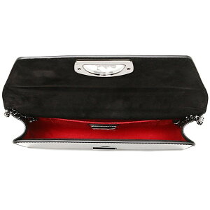 ChristianLouboutin1165007-BK01VERO-DODATCLUTCHBAGクリスチャンルブタンショルダーバッグチェーン付クラッチバッグパーティーバッグパテントカーフブラック×シルバー×レッド